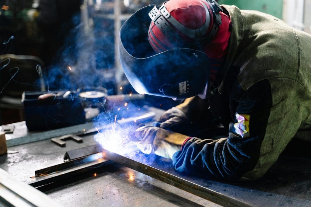 Welding sparks